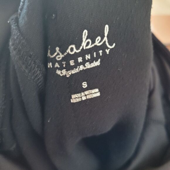 Isabel Maternity Black Pants Stretchy Criss Cross Back Support Slim Comfy Small - Picture 8 of 9